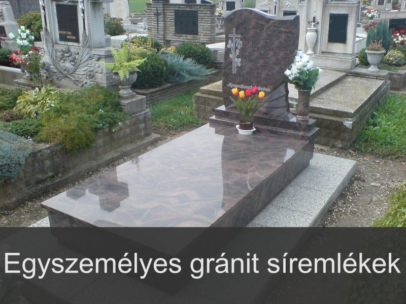 egyszemélyes gránit síremlékek, kripták