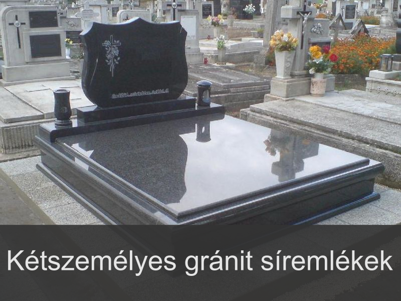 Kétszemélyes gránit síremlékek, kripták